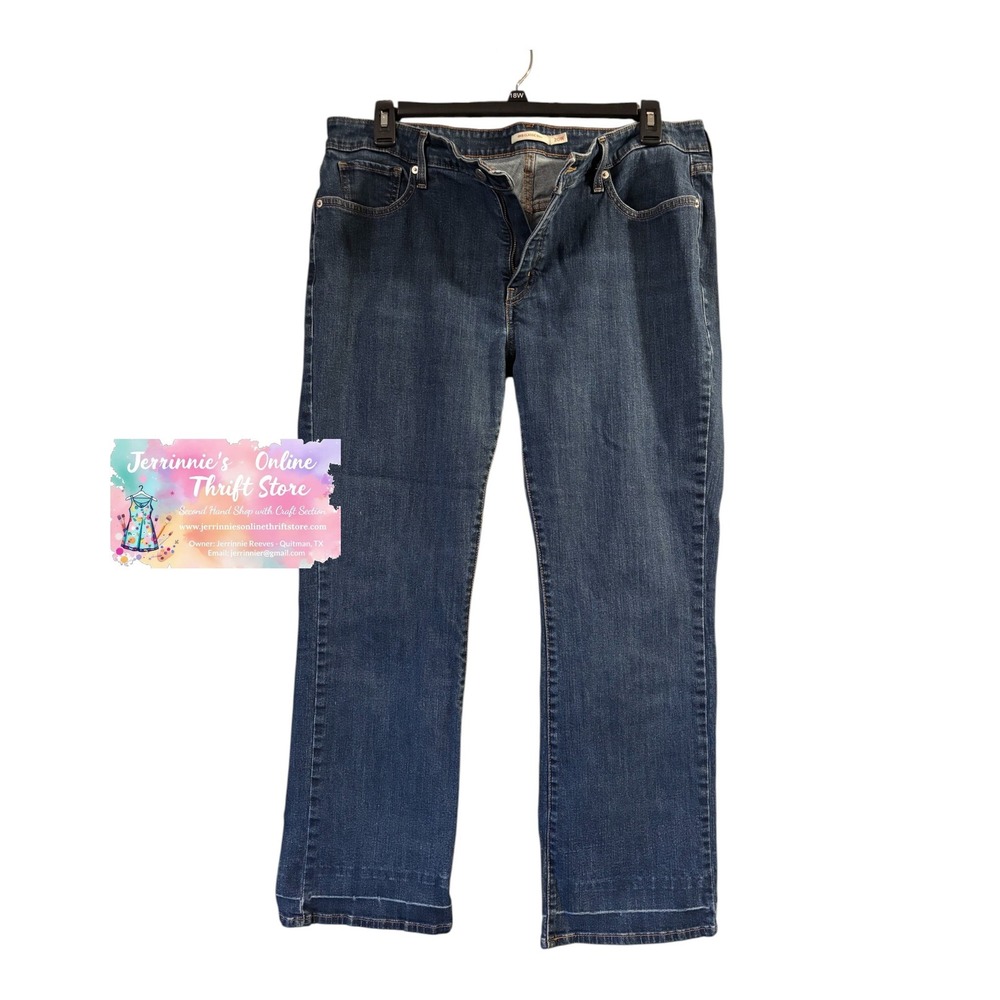 Levis 415 Classic Bootcut Jeans Womens 20W Plus Size Medium Wash Denim Stretch